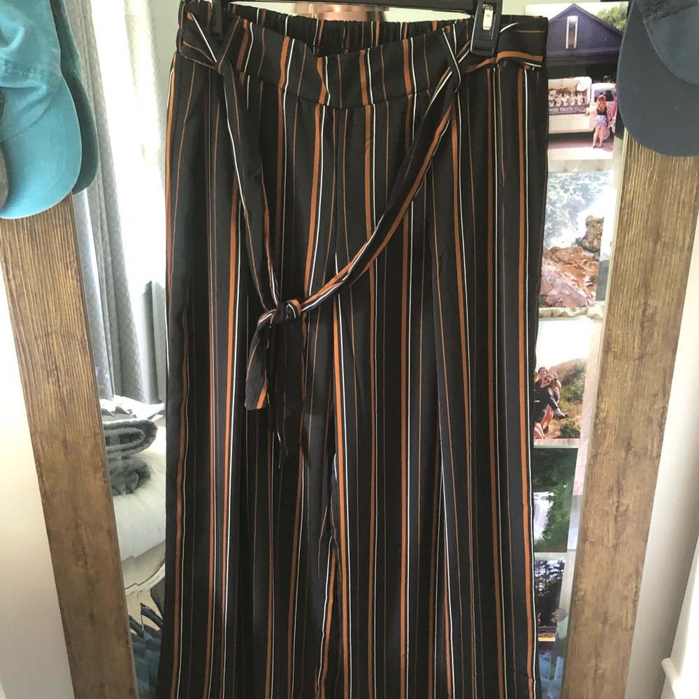 Striped flare pants